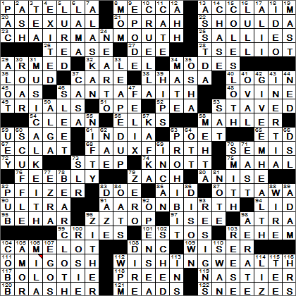 on the bounding main crossword