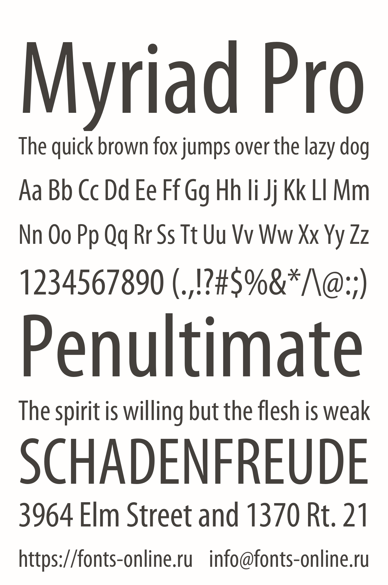 myriad font family free download