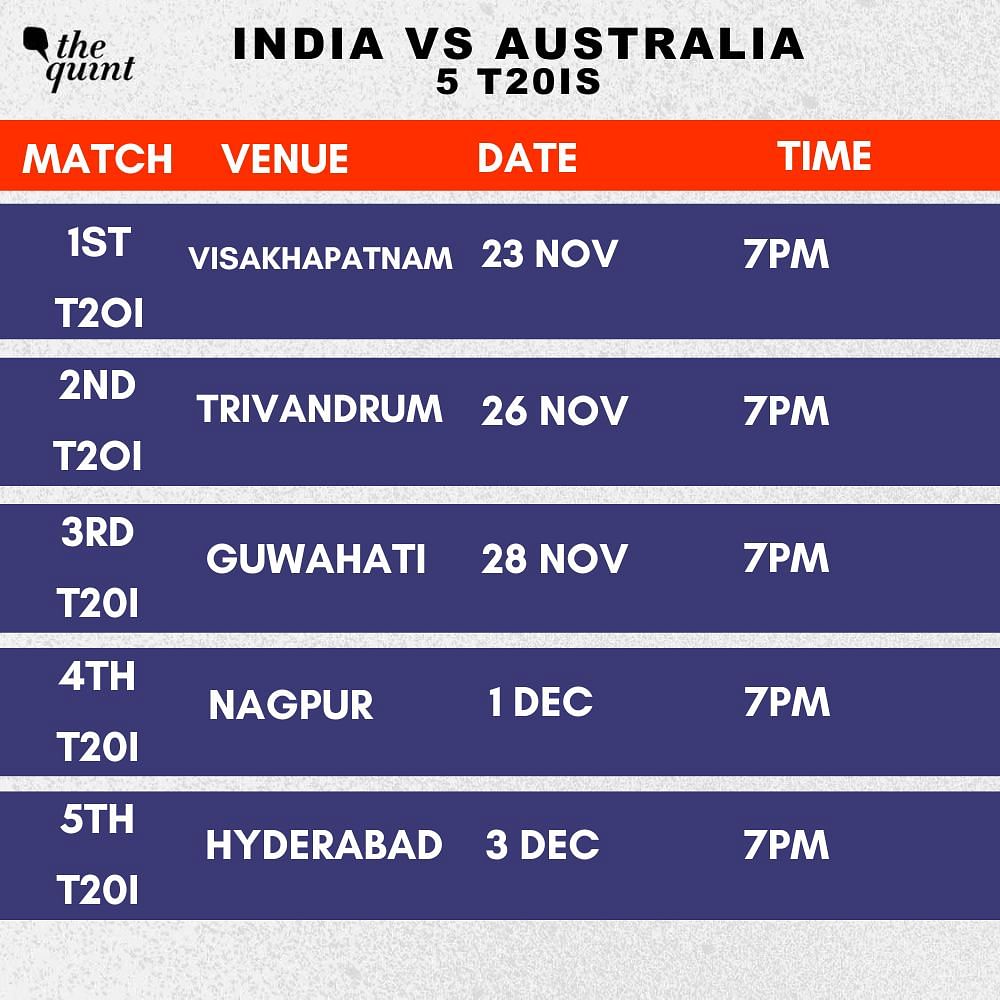 ind vs aus t20 match time table