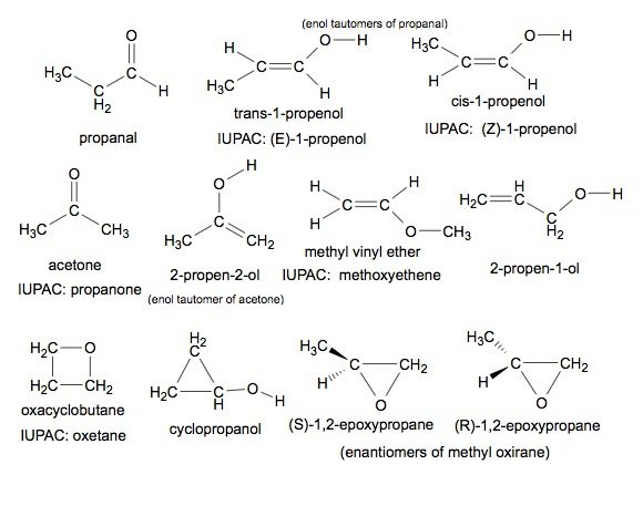 number of structural isomers possible in c3h6o