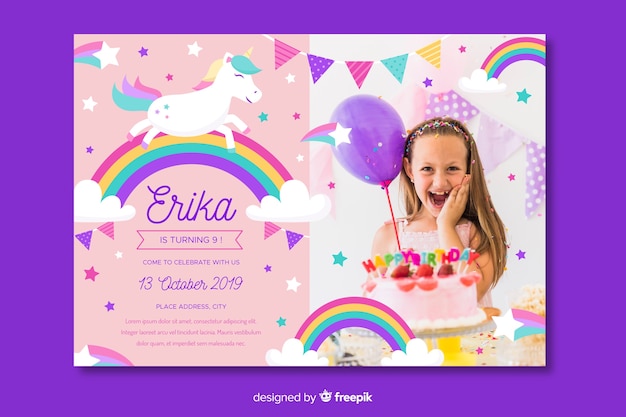 invitaciones de cumpleaños para niñas