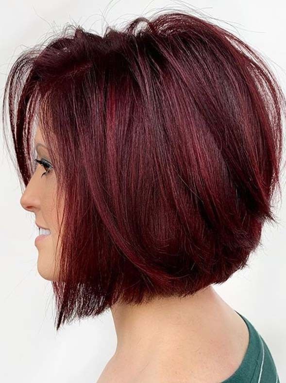 red hair bob haircut