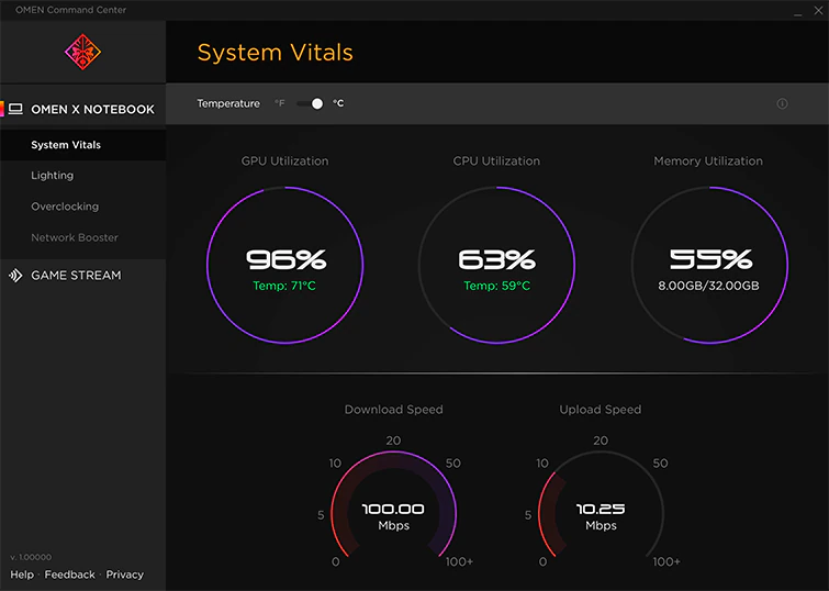 hp omen command center update