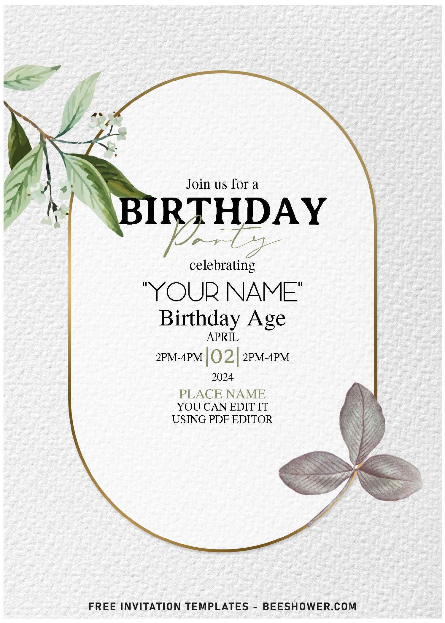 birthday invitation template free