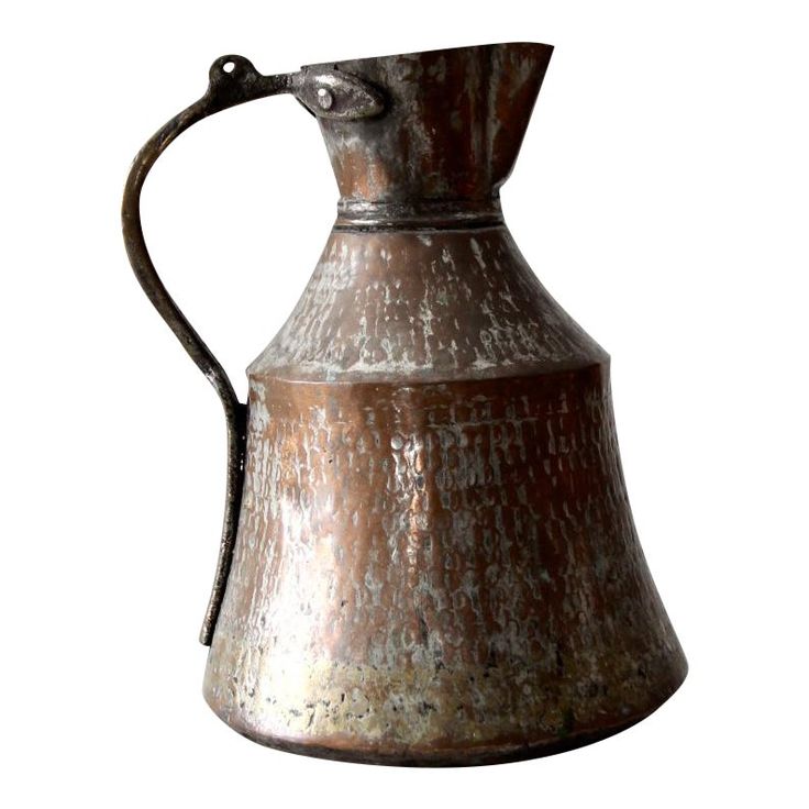 vintage hammered copper pitcher