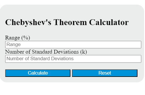 chebyshevs theorem calculator