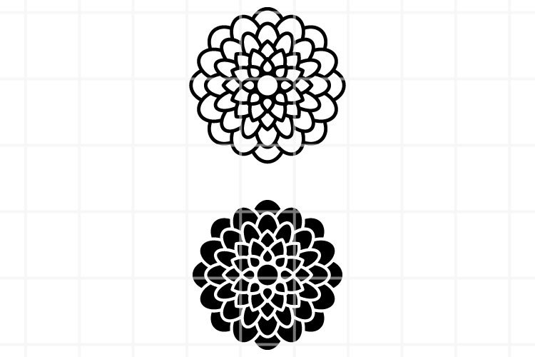 dahlia flower svg free