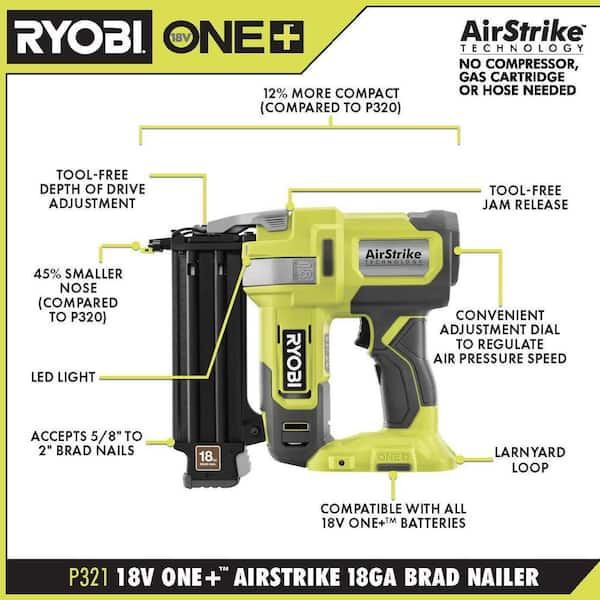 ryobi brad nailer