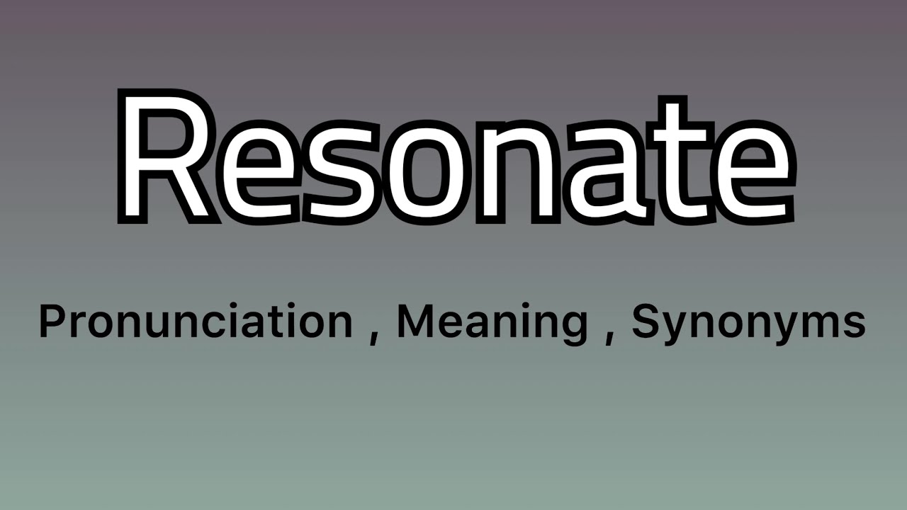 resonate thesaurus