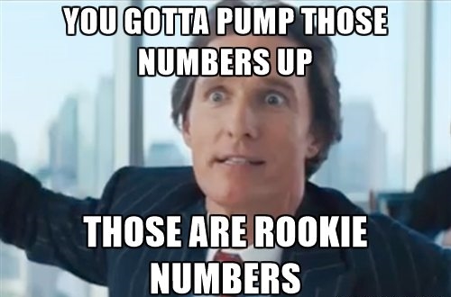 those are rookie numbers meme