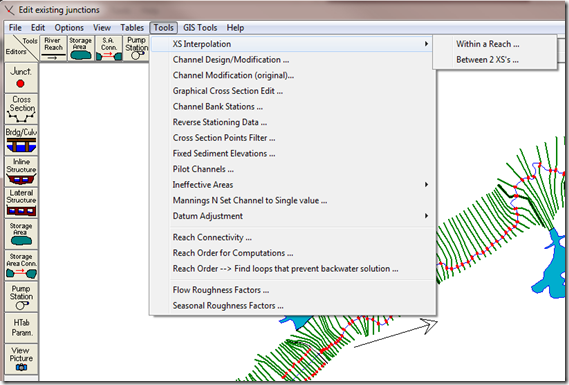 hec ras cross section spacing