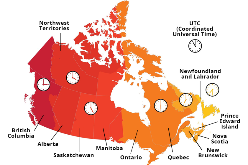 time zone british columbia canada