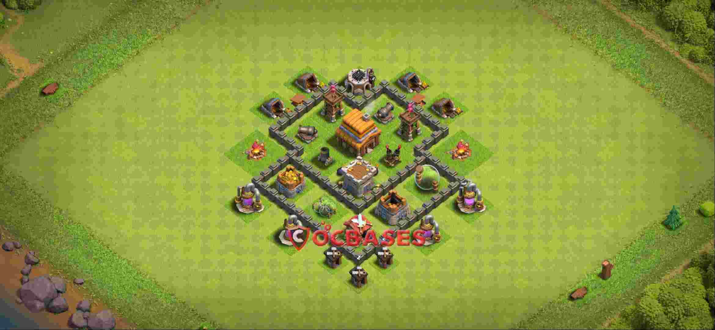 best town hall 4 base