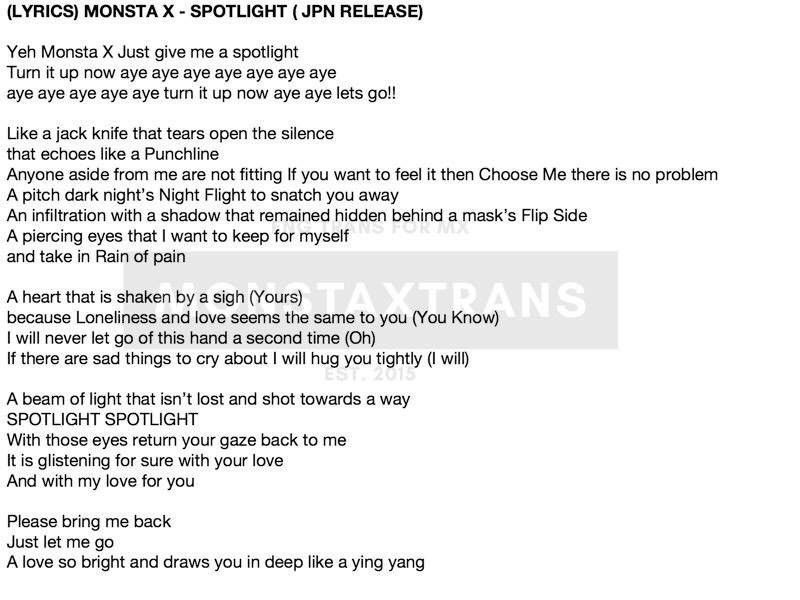 monsta lyrics english