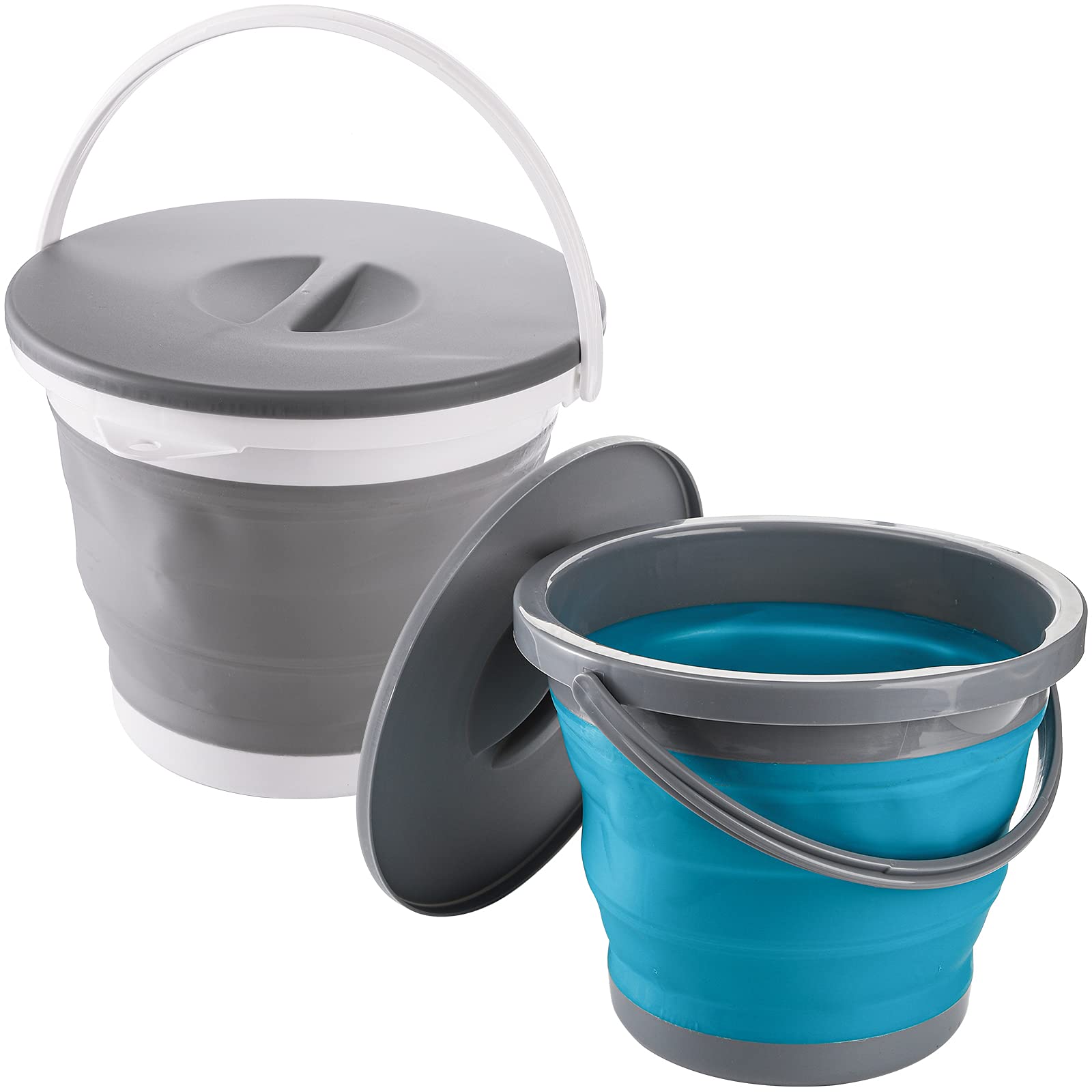 collapsible bucket with lid