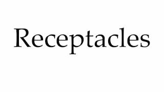 receptacle pronunciation