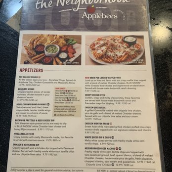 applebees grill and bar atlantic city menu