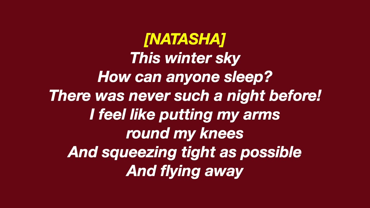 natasha pierre and the great comet of 1812 lyrics