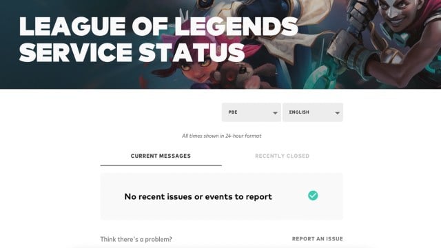 server status league of legends