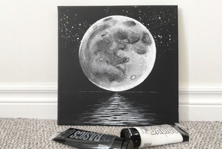 easy painting on black canvas