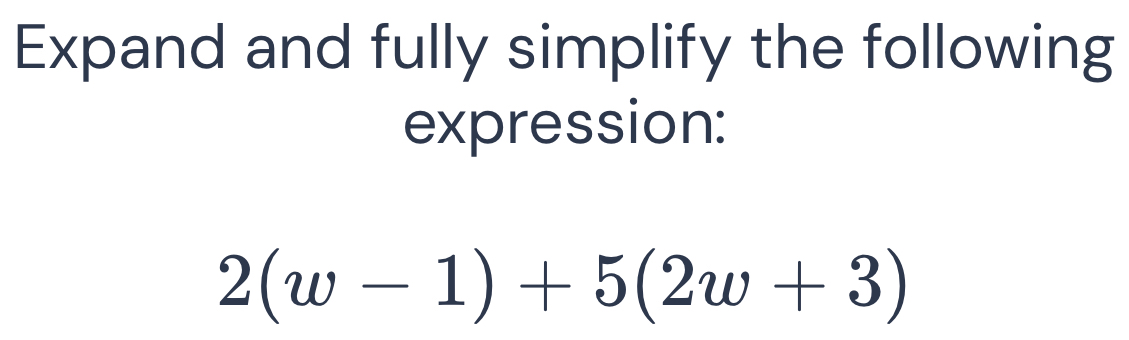 expand and fully simplify