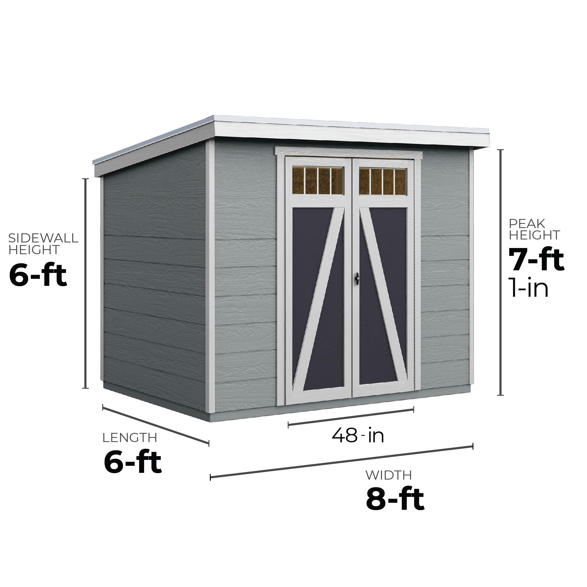 6 x 8 wood storage shed