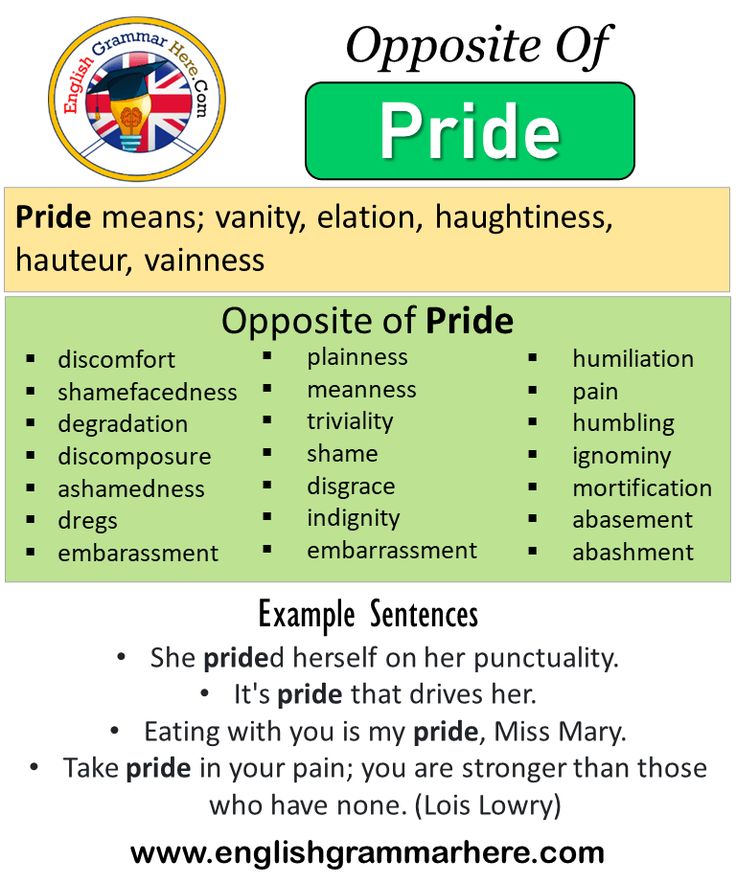 pride synonyms in english