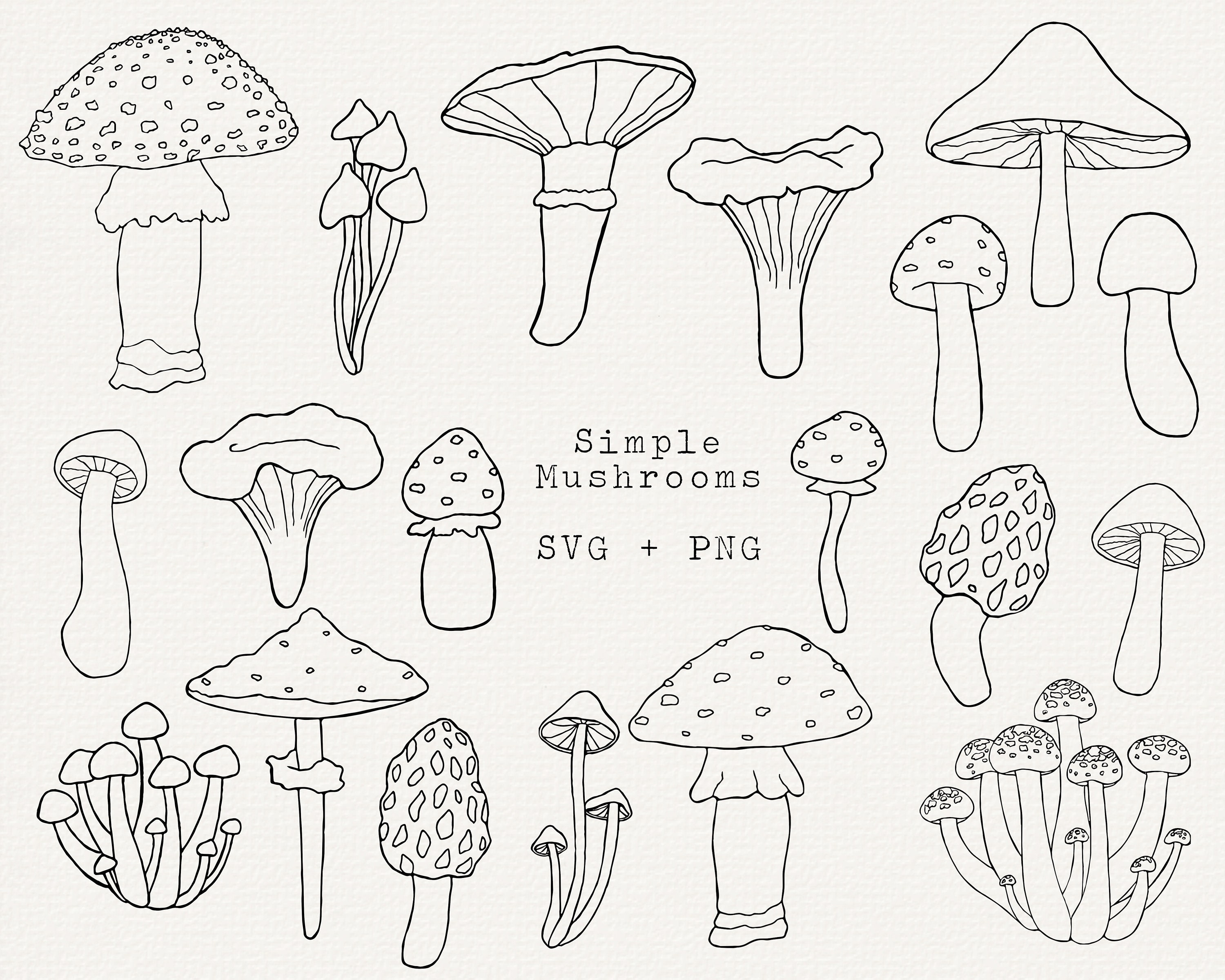 mushroom lineart