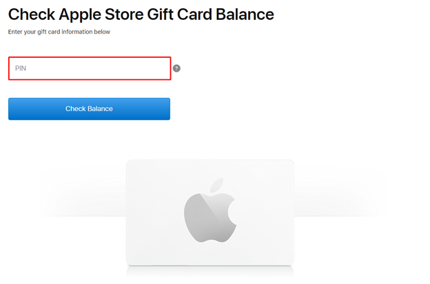 check apple gift card balance