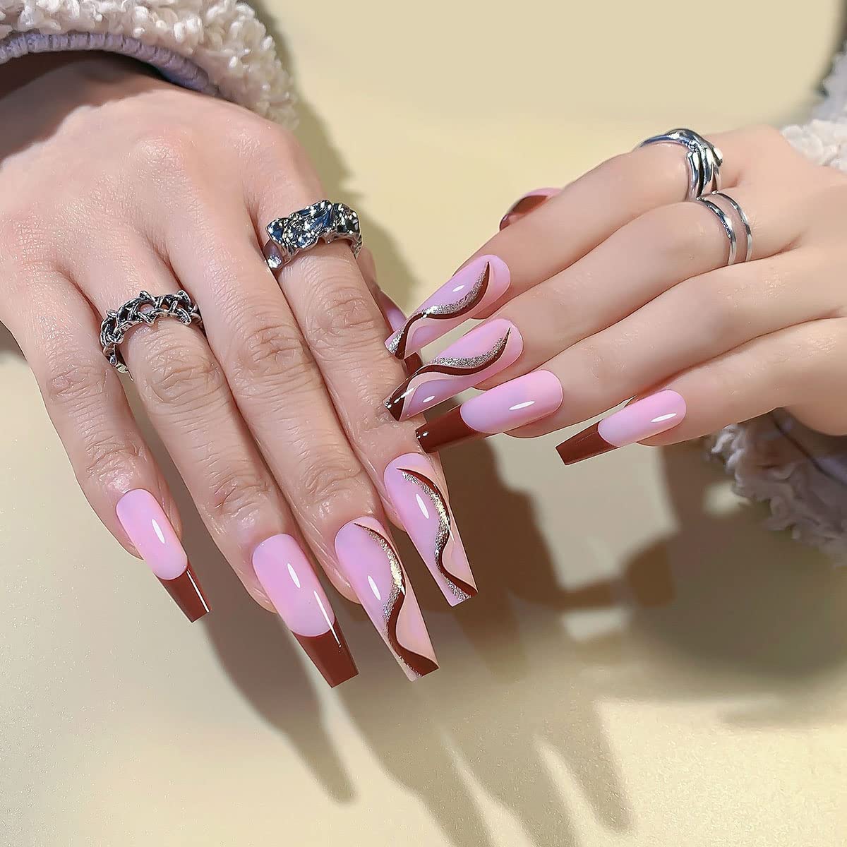 coffin curved nails