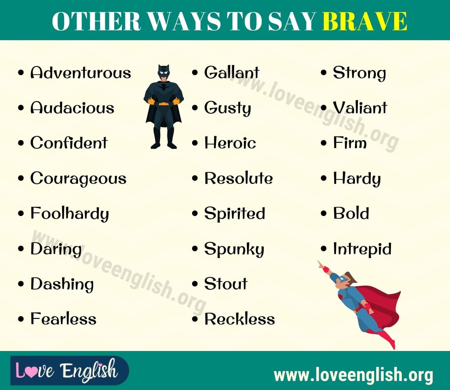 brave synonyms in english