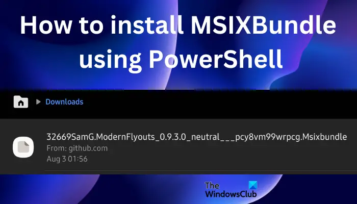 msixbundle install