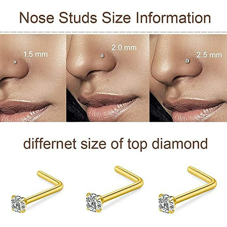 what gauge is a nose stud