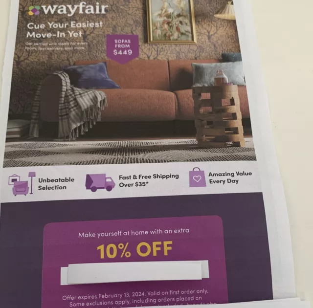 wayfair moving coupon