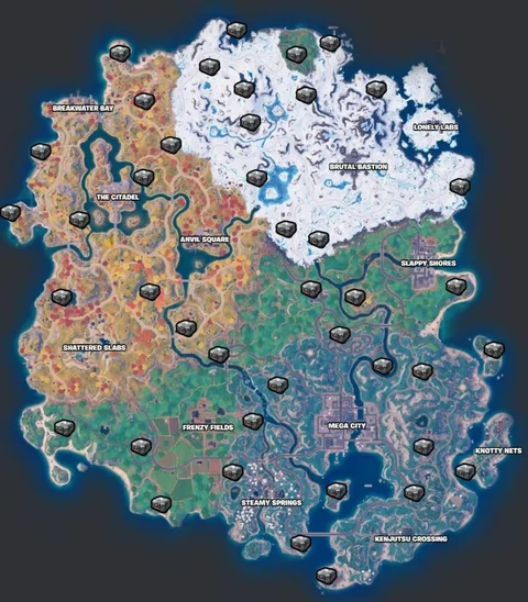 fortnite chest map