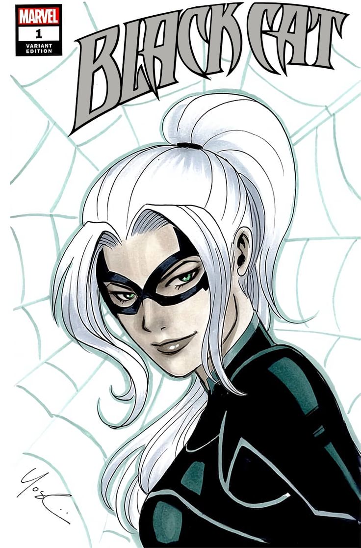 black cat drawing marvel