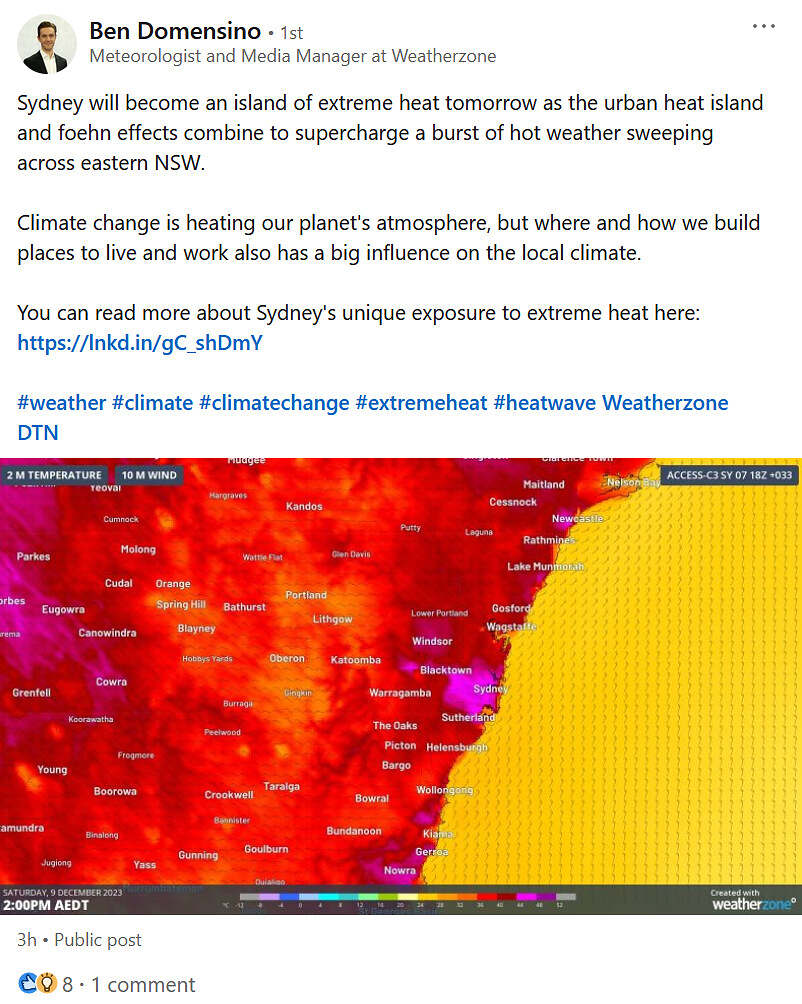 sydney weather forecast december 2023