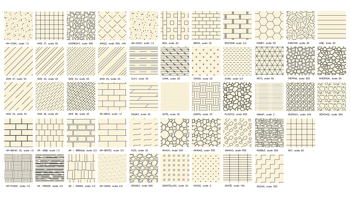 grass hatch cad block