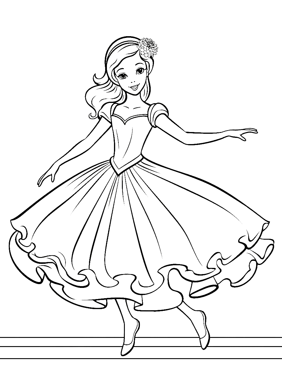 ballerina coloring sheet