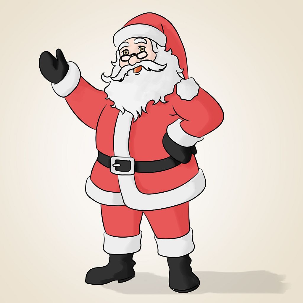 pics of santa claus to draw