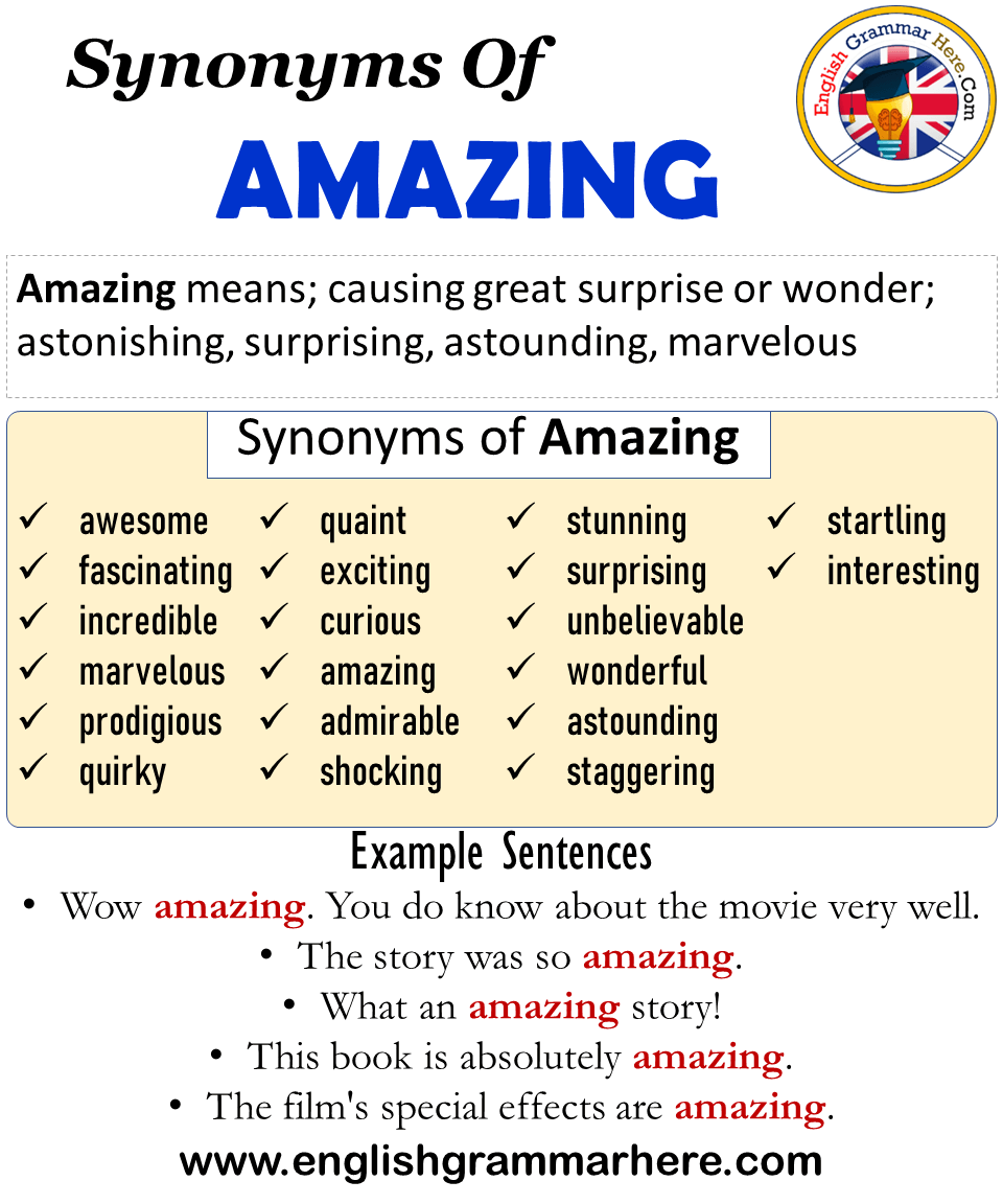 amazing synonyms