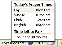 todays prayer time