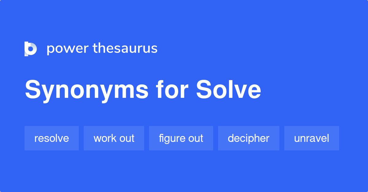 solve thesaurus