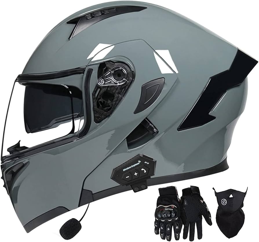 motorbike helmet with sun visor