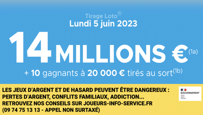 resultat loto lundi 5 juin 2023