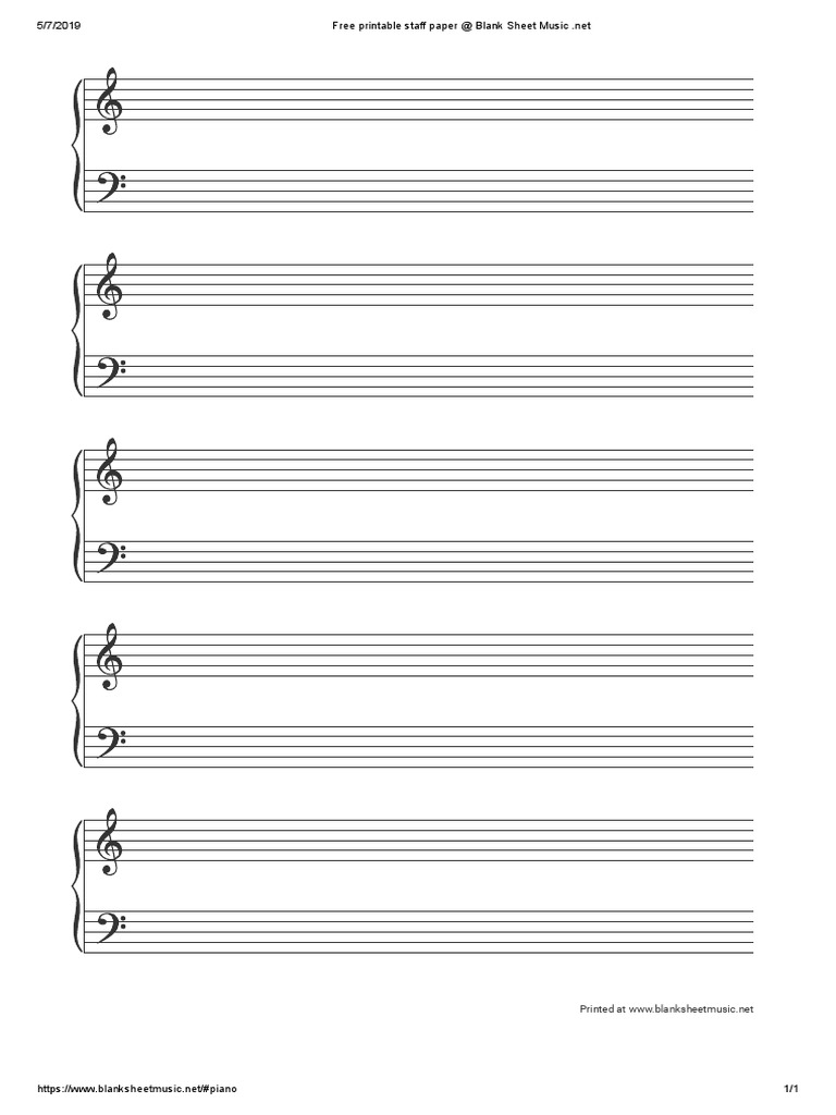 empty sheet music pdf