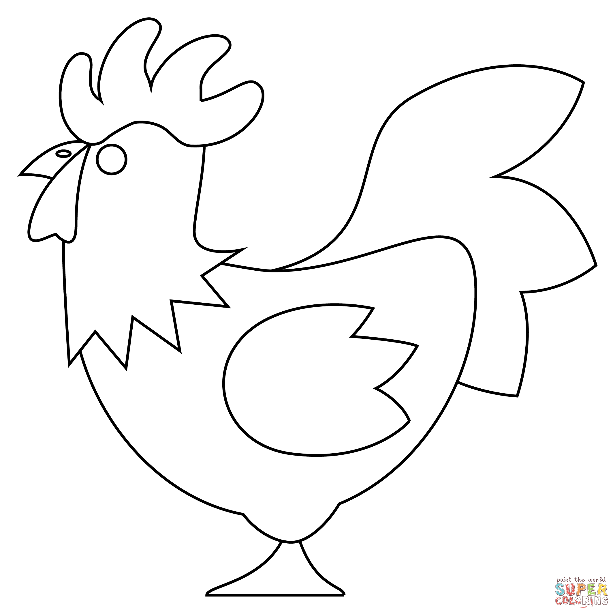 imagenes de un gallo para dibujar