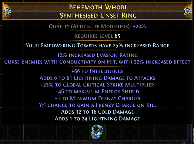 poe curse on hit ring