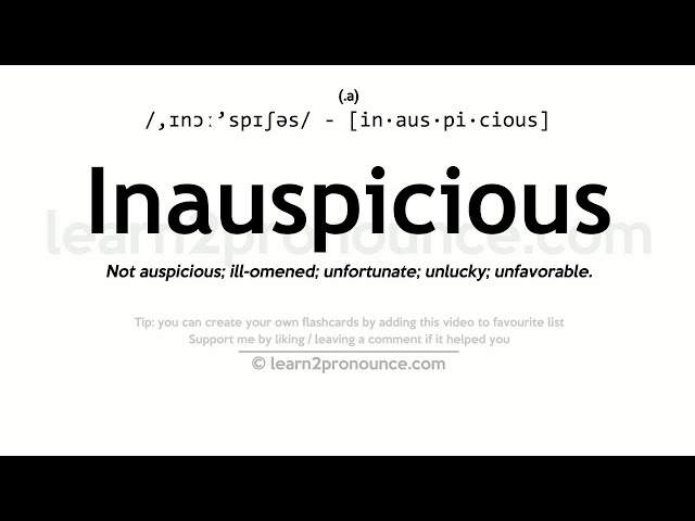 define inauspicious