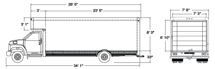 26 straight truck dimensions